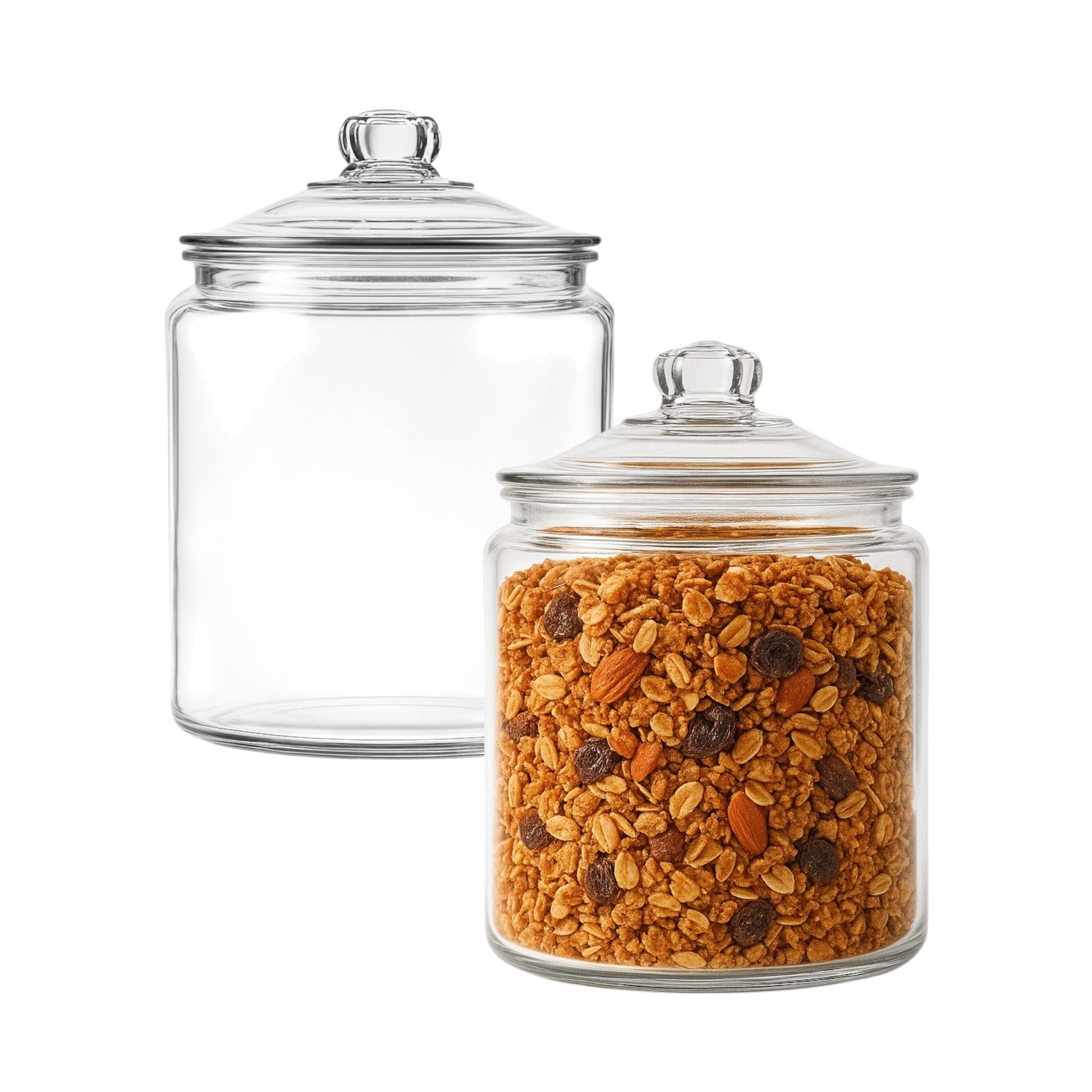 Glass Heritage Hill Jar, 2L (2 pack) - Premium Home from Chabrias Ltd - Just £29.99! Shop now at Chabrias Ltd