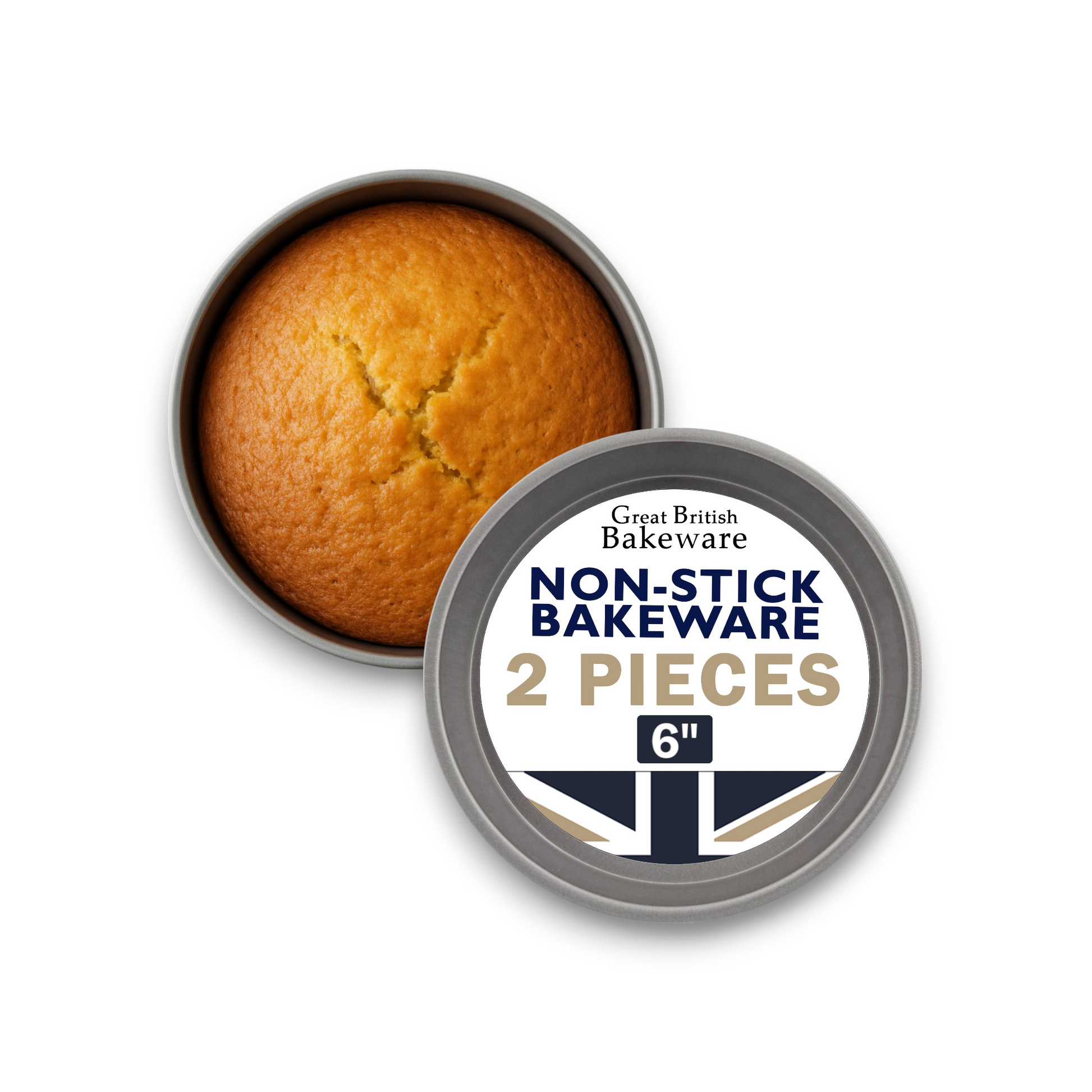 Non-Stick Sandwich Cake Tin, 6" (2 piece) - Premium Kitchen from Chabrias Ltd - Just £8.99! Shop now at Chabrias Ltd