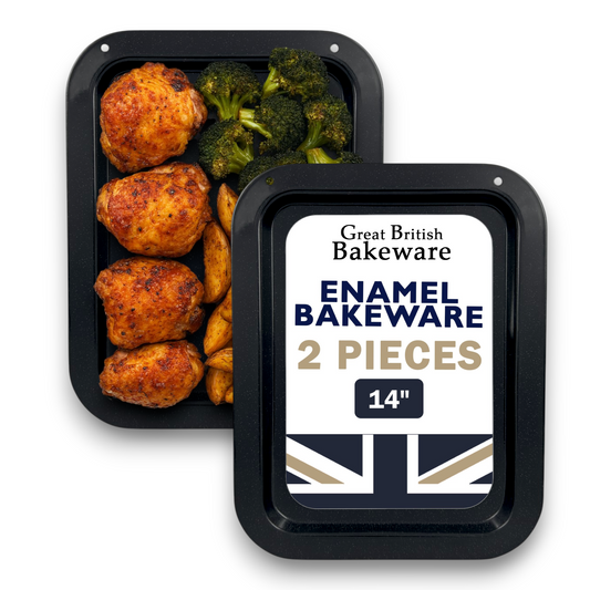 Vitreous Enamel Oven Tray, 36cm (2 piece) - Premium Home from Chabrias Ltd - Just £18.99! Shop now at Chabrias Ltd
