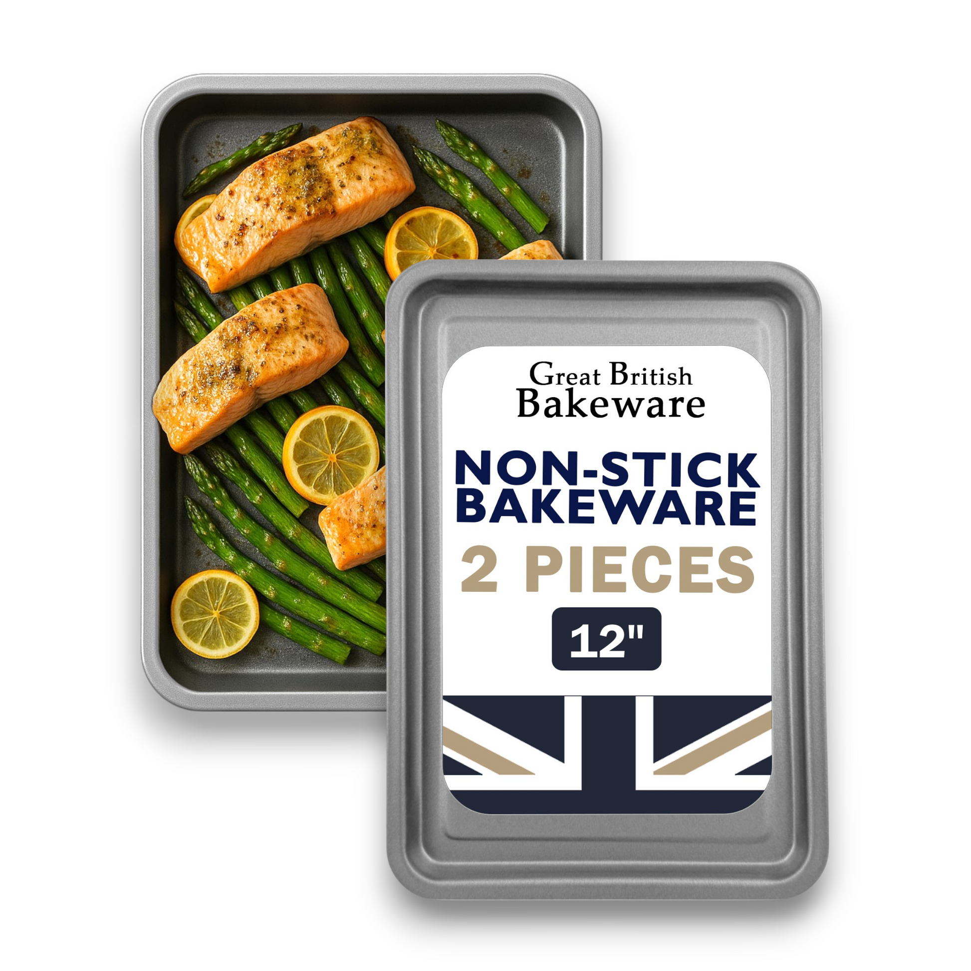 Non-Stick Oven Baking Tray Medium, 32cm (2 piece) - Premium Kitchen from Chabrias Ltd - Just £8.99! Shop now at Chabrias Ltd
