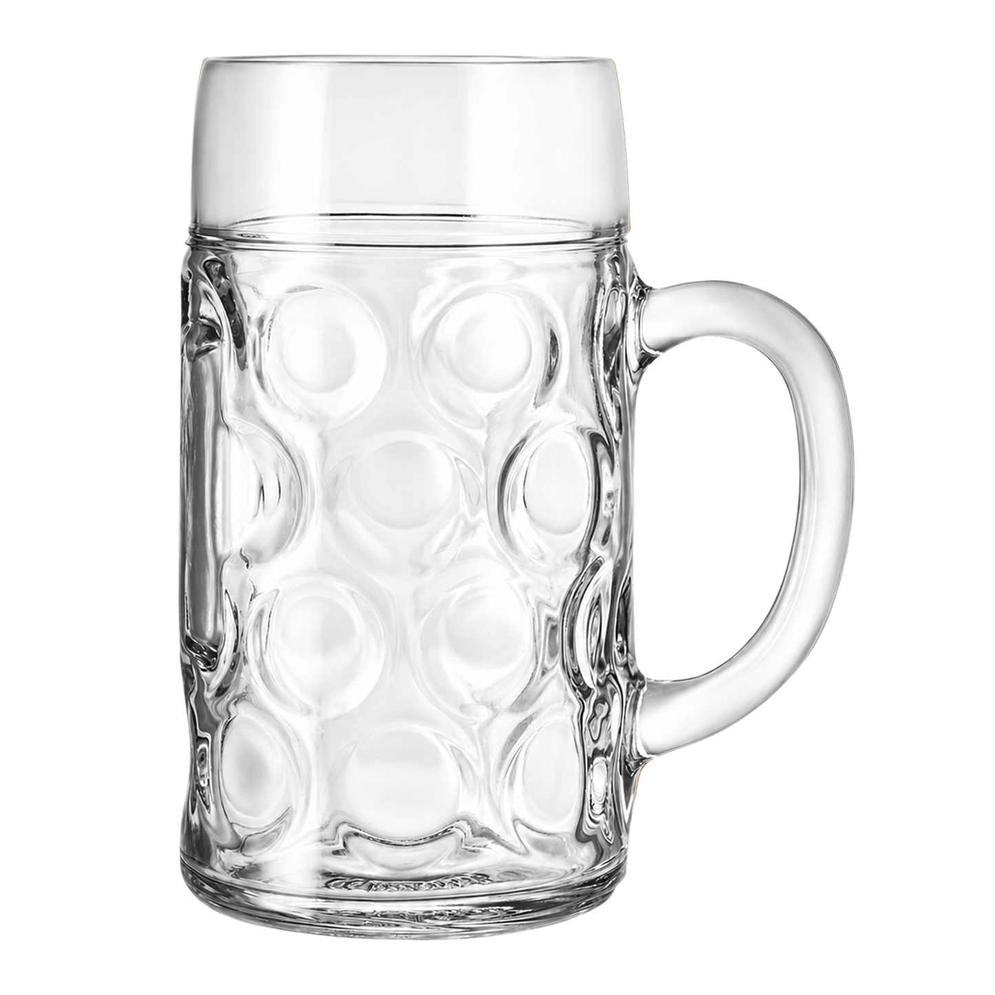 2 Pint German Beer Stein Glass – Dimpled Beer Mug Oktoberfest Glass - Made in Italy