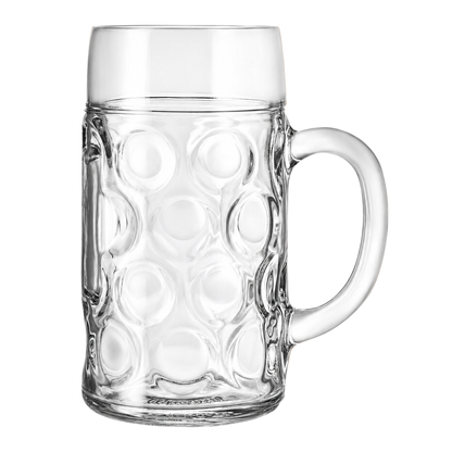 2 Pint German Beer Stein Glass – Set of 6 – Oktoberfest Glass UK