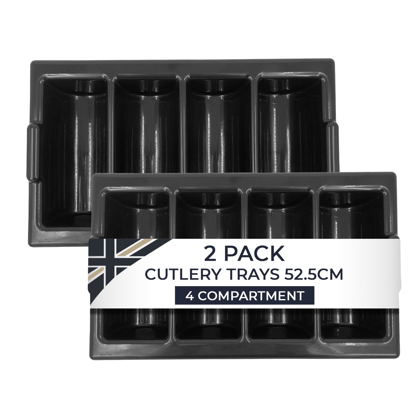 Chabrias Ltd Durable 4 Compartment GN 1/1 Cutlery Tray - Restaurant Grade, Easy-to-Clean Organizer,Efficient Kitchen Storage in Restaurants, Schools, and Commercial Use