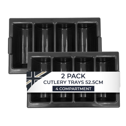Chabrias Ltd Durable 4 Compartment GN 1/1 Cutlery Tray - Restaurant Grade, Easy-to-Clean Organizer,Efficient Kitchen Storage in Restaurants, Schools, and Commercial Use
