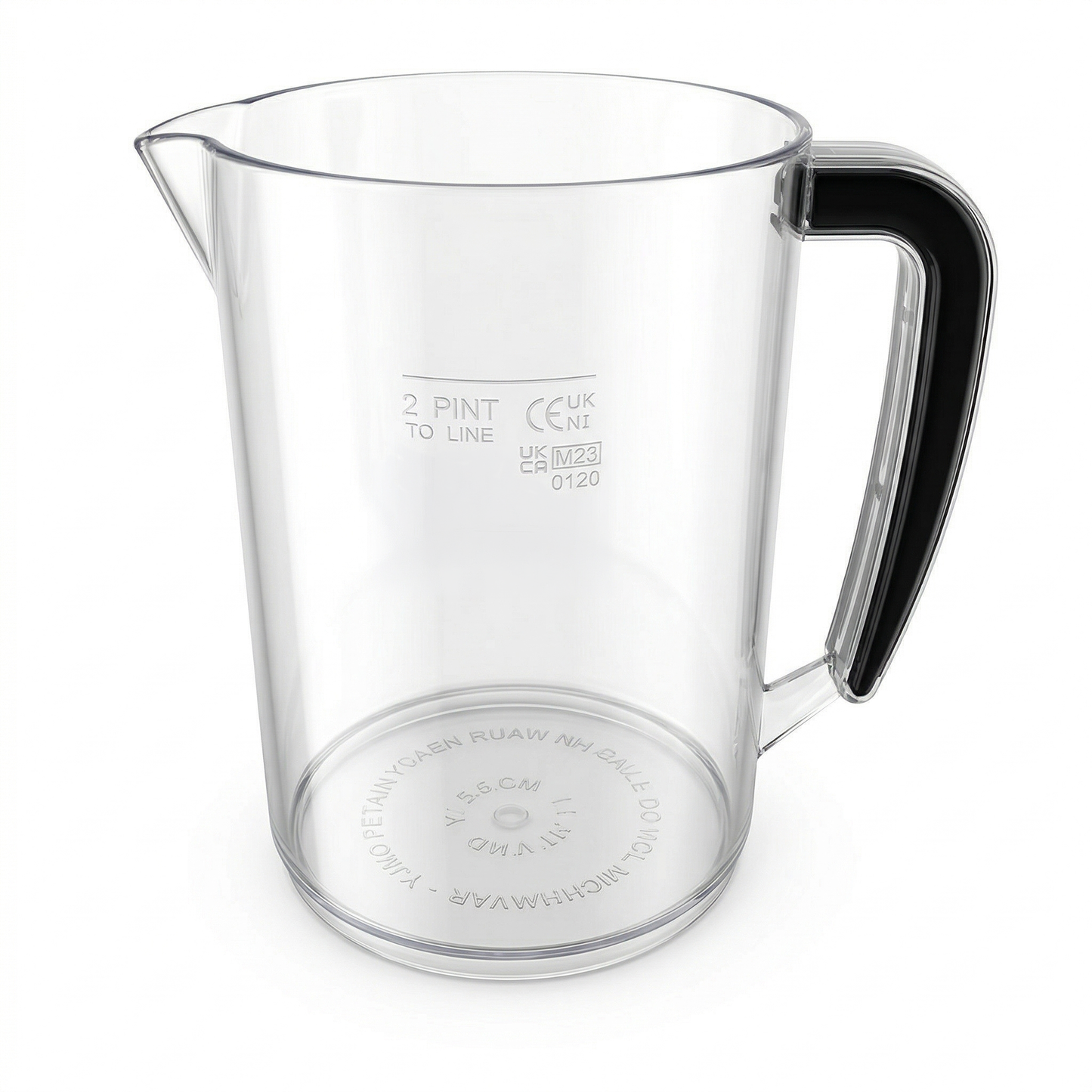 2 pint plastic jug 1.1l polycarbonate clear single pack uk