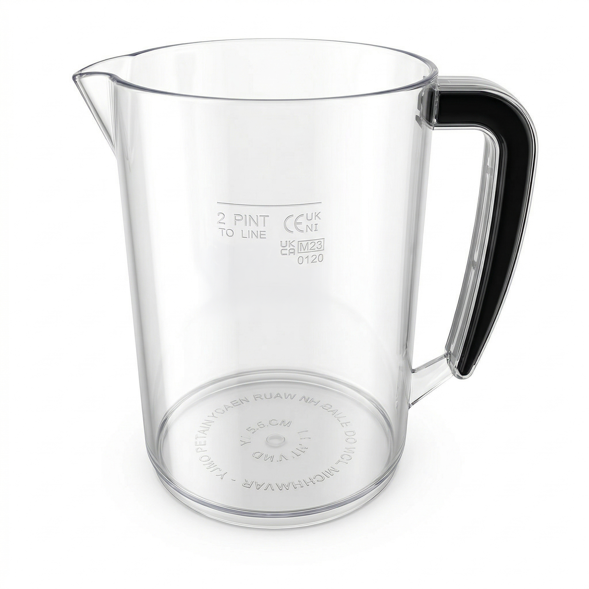 2 pint plastic jug 1.1l polycarbonate clear single pack uk