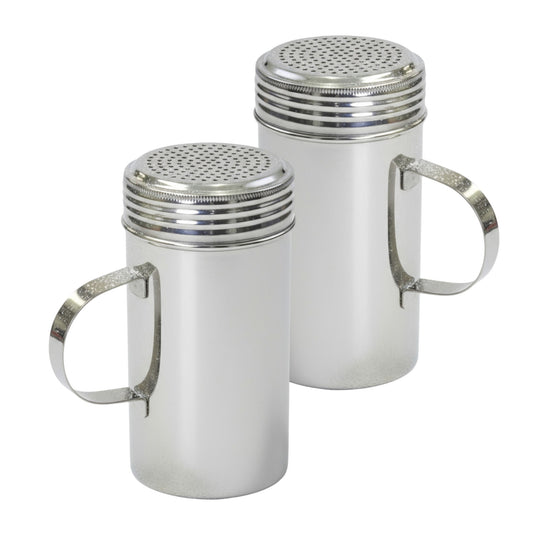 16oz Stainless Steel Flour & Sugar Dredger with Handle and Perforated Lid (2 Pack) - Premium Home from Chabrias Ltd - Just £9.99! Shop now at Chabrias Ltd
