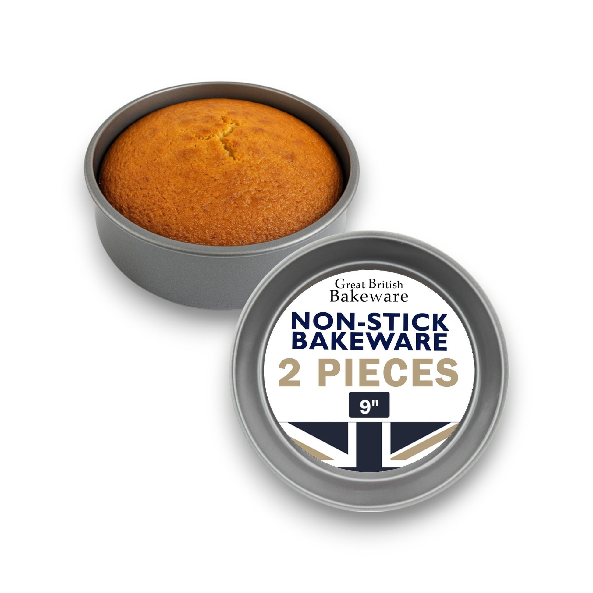 Non-Stick Sandwich Cake Tin, 9" Deep  (2 piece) - Premium Great British Bakeware from Chabrias Ltd - Just £11.99! Shop now at Chabrias Ltd