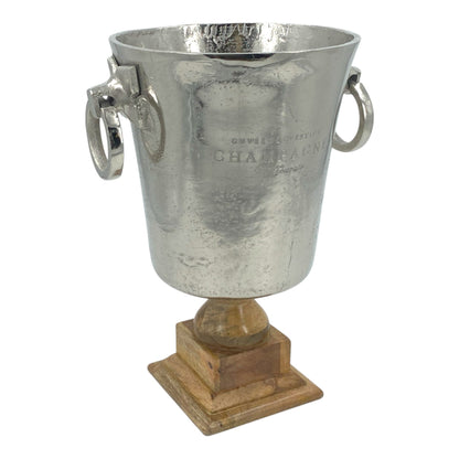 Deluxe 6.5 Litre Vintage "Cuvée de Prestige Champagne" Bucket on Elegant Wooden Stand - Premium Kitchen from Chabrias Ltd - Just £67.99! Shop now at Chabrias Ltd