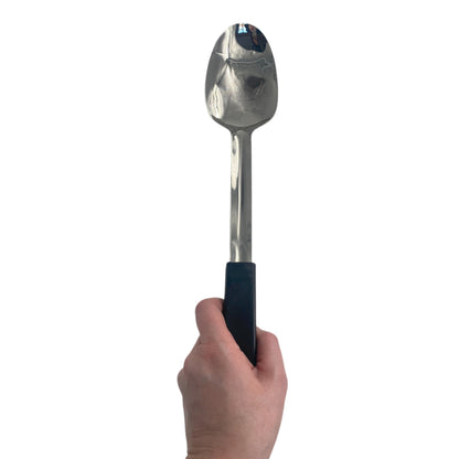 Le Buffet Serving Spoon 30cm – Stainless Steel with Heat-Resistant Handle (Black) - Premium Kitchen from Chabrias Ltd - Just £7.99! Shop now at Chabrias Ltd