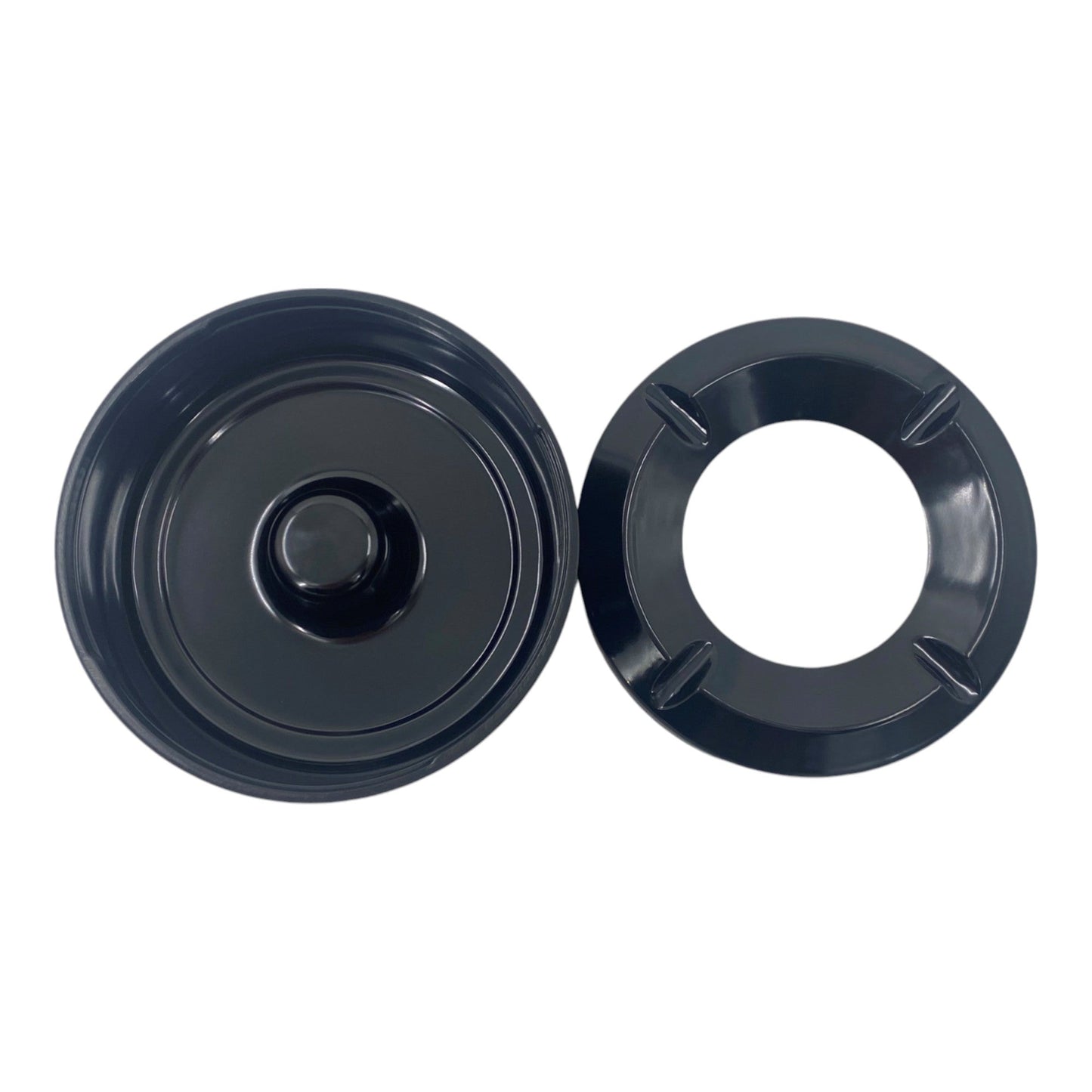 Windproof Ashtray Black Melamine 10cm , (12 pack) - Premium Kitchen from Chabrias Ltd - Just £44.99! Shop now at Chabrias Ltd