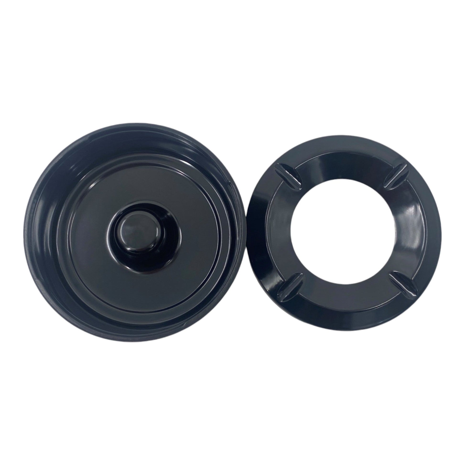 Windproof Ashtray Black Melamine 10cm , (12 pack) - Premium Kitchen from Chabrias Ltd - Just £44.99! Shop now at Chabrias Ltd