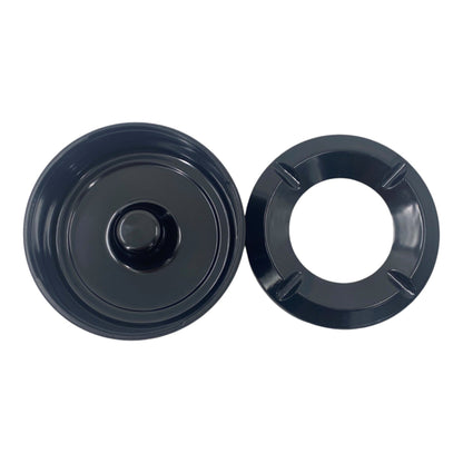 Windproof Ashtray Black Melamine 10cm , (12 pack) - Premium Kitchen from Chabrias Ltd - Just £44.99! Shop now at Chabrias Ltd