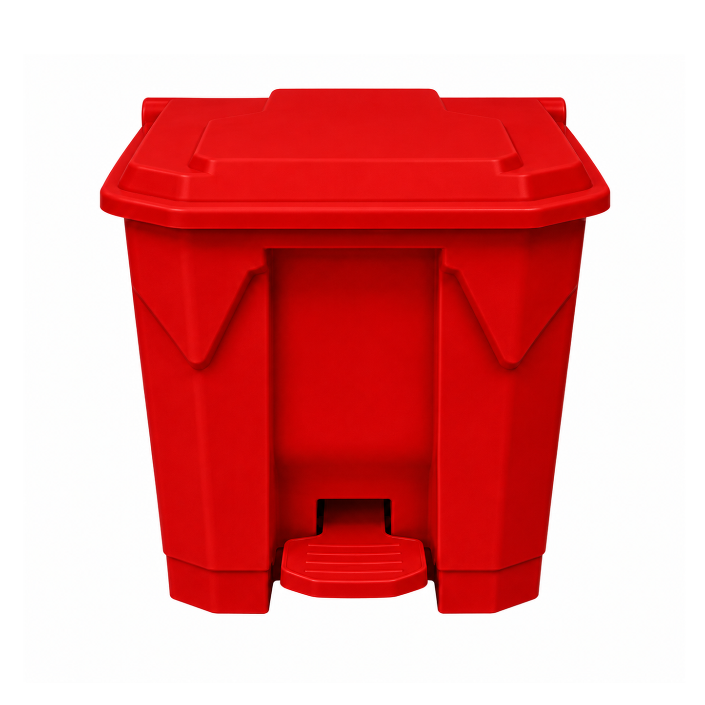 30L red step-on pedal waste bin for kitchen office and clinical use