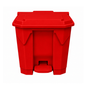 30L red step-on pedal waste bin for kitchen office and clinical use
