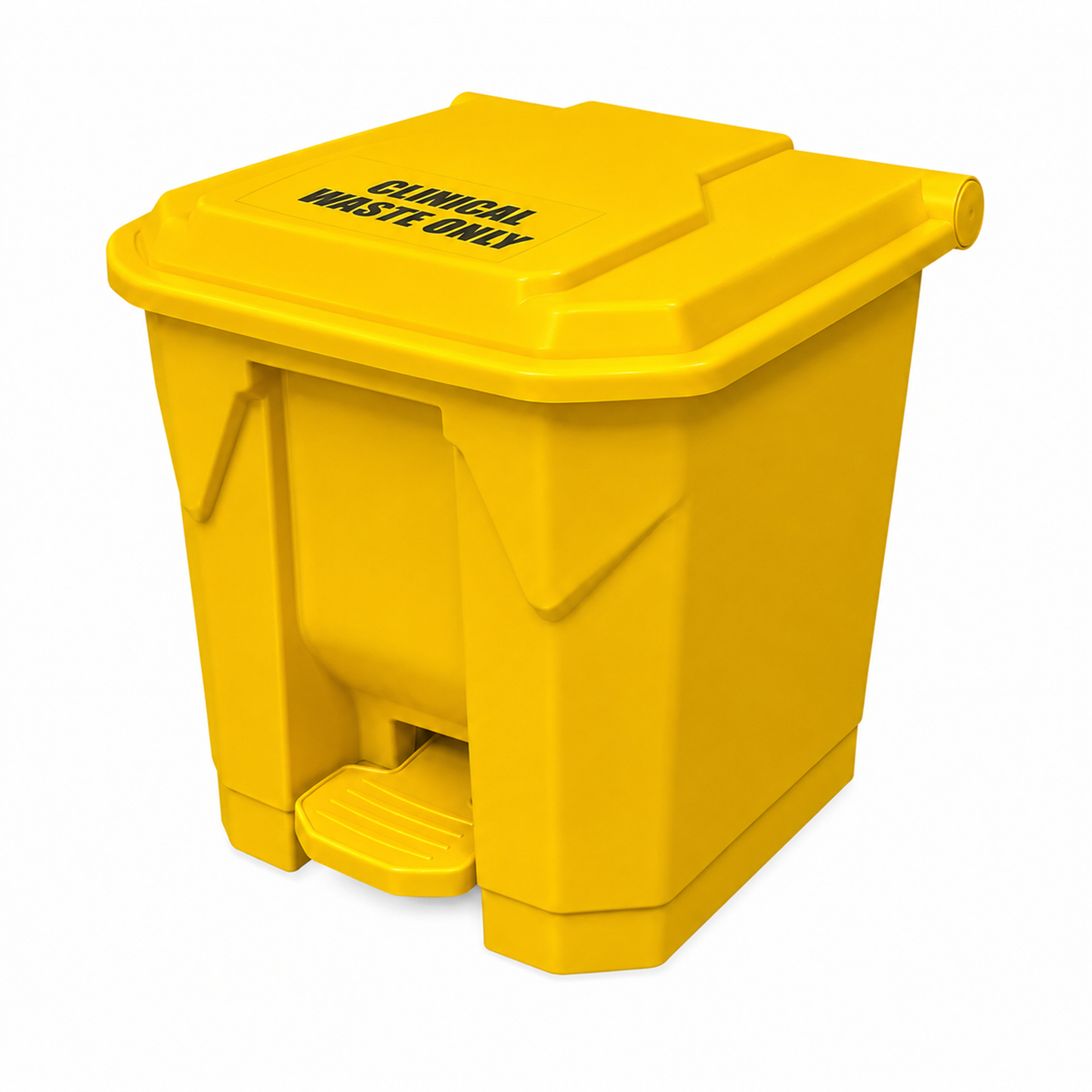 30 Litre Yellow Clinical Waste Step-on Pedal Bin - Hands-Free Waste Bin for Hospitals, Clinics & Office