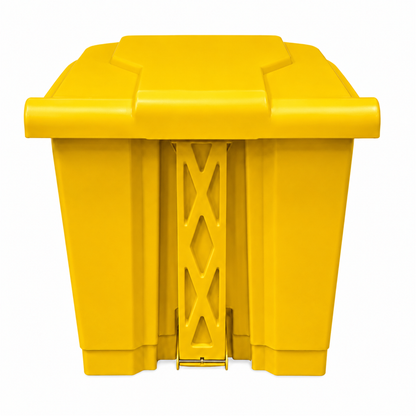 30 Litre Yellow Clinical Waste Step-on Pedal Bin - Hands-Free Waste Bin for Hospitals, Clinics & Office