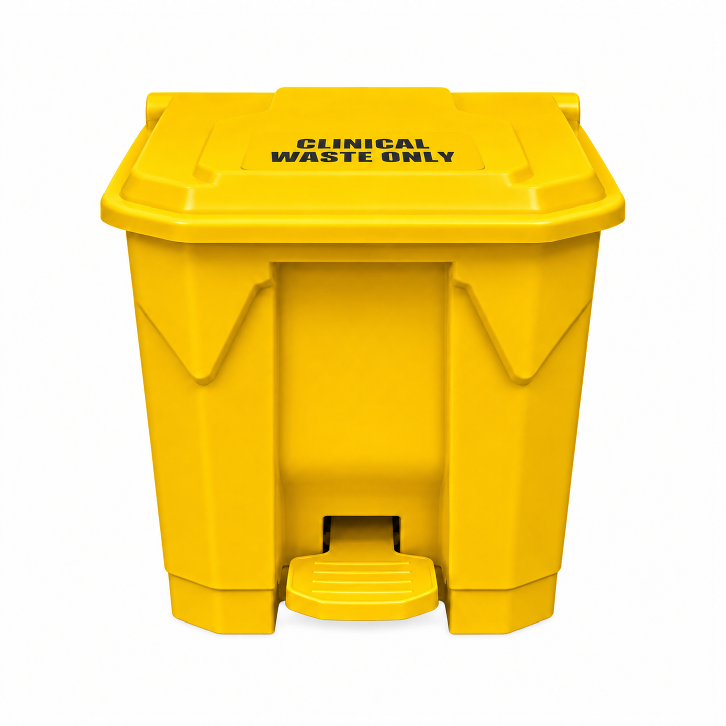 30 Litre Yellow Clinical Waste Step-on Pedal Bin - Hands-Free Waste Bin for Hospitals, Clinics & Office