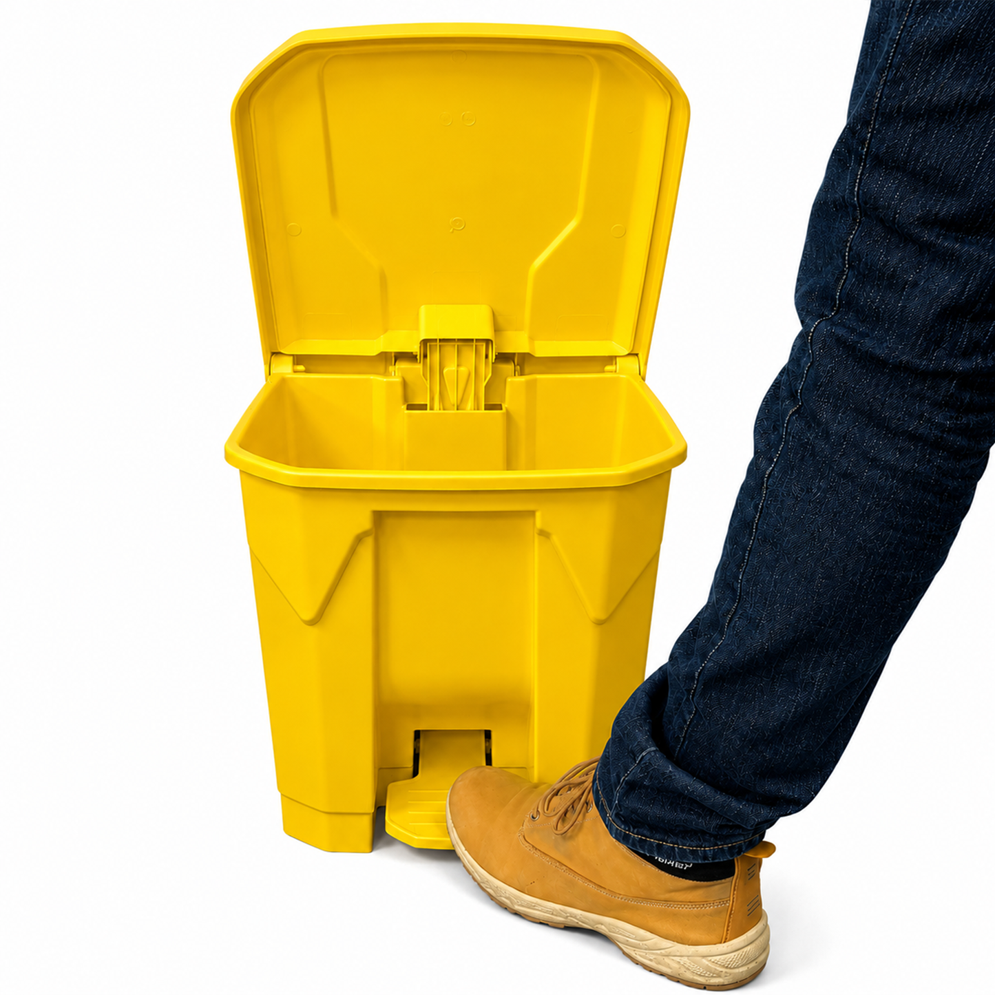 30 Litre Yellow Clinical Waste Step-on Pedal Bin - Hands-Free Waste Bin for Hospitals, Clinics & Office