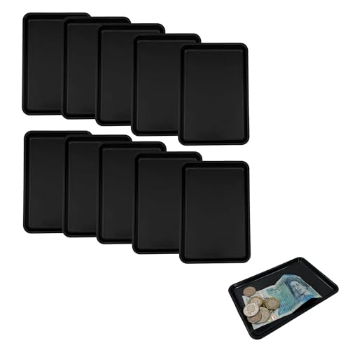 Chabrias Ltd Pack of 10 Plastic Rectangle Tip Trays - Professional Bill Presenter for Bars, Restaurants, and Hotels - Premium Home from Chabrias Ltd - Just £12.34! Shop now at Chabrias Ltd