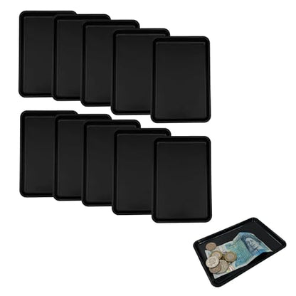 Chabrias Ltd Pack of 10 Plastic Rectangle Tip Trays - Professional Bill Presenter for Bars, Restaurants, and Hotels - Premium Home from Chabrias Ltd - Just £12.34! Shop now at Chabrias Ltd