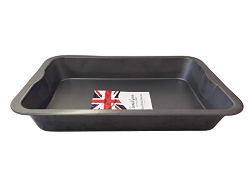 XL 43cm Roasting Turkey Baking Tin Tray Superior Double Coated Non Stick Made in England by Chabrias LTD - Premium Kitchen from Chabrias Ltd - Just £11.49! Shop now at Chabrias Ltd