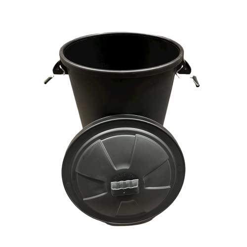 85 Litre Extra Large Heavy Duty Black Clip Bin Dustbin Recycling Bin Waste Bin - Premium BISS from Chabrias Ltd - Just £24.99! Shop now at Chabrias Ltd