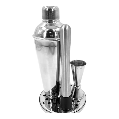 Premium Stainless Steel Cocktail Set, Shaker, Cocktail Bar Tray, Thimble Set, Cocktail Set, Measuring Set, Shot Meaures, Bar Spirit Measures - Premium Home from Chabrias Ltd - Just £18.04! Shop now at Chabrias Ltd