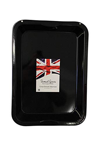 43cm Vitreous Enamel Roasting Tray, Made in England by Chabrias LTD - Premium Kitchen from Chabrias Ltd - Just £14.99! Shop now at Chabrias Ltd