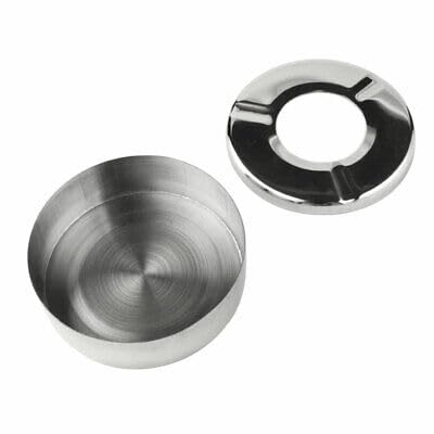 Windproof Ashtray Stainless Steel with Lid - Durable Cigarette Ashtray for Indoor and Outdoor Use - Premium Home from Chabrias Ltd - Just £5.98! Shop now at Chabrias Ltd