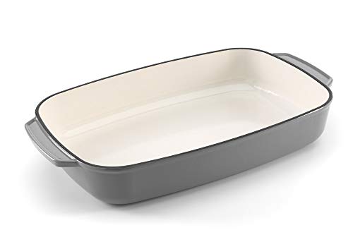 Samuel Groves - Enamel Cast Iron Rectangular Roaster 38cm by Chabrias LTD - Premium Kitchen from Chabrias Ltd - Just £49.99! Shop now at Chabrias Ltd