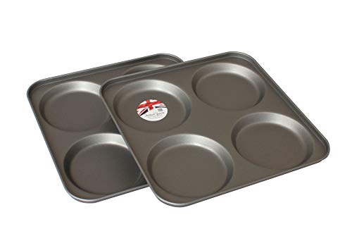 Samuel Groves 4 Cup Single Giant Yorkshire Pudding Oven Tray Non Stick Made in England - Premium Kitchen from Chabrias Ltd - Just £5.99! Shop now at Chabrias Ltd