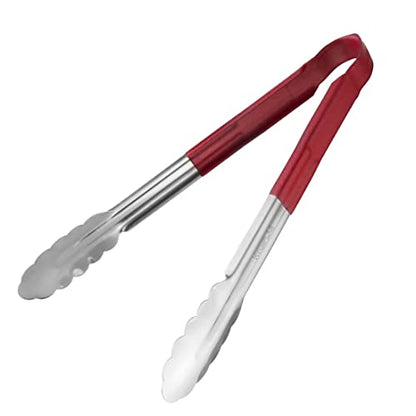 Chabrias Ltd 12" Utility Kitchen Tongs Cooking Tongs Stainless Steel Colour Coded Serving Tongs - Premium Kitchen from Chabrias Ltd - Just £5.75! Shop now at Chabrias Ltd