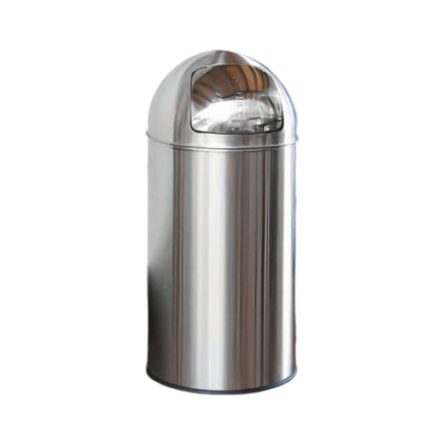 50 Litre Push Bin, Stainless Steel, Satin