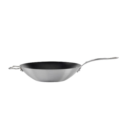 Classic Stainless Steel Triply Non-Stick Wok - Premium  from Chabrias - Just £200! Shop now at Chabrias Ltd