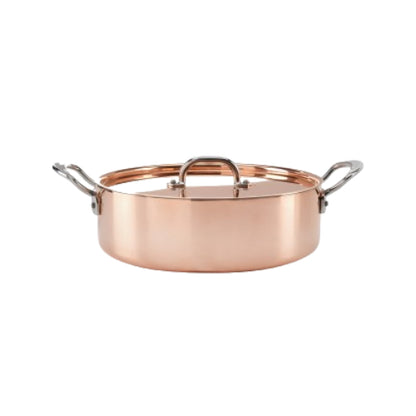 26cm Copper Clad Sauté Pan, With Lid & Side Handles - Premium  from Chabrias - Just £660! Shop now at Chabrias Ltd