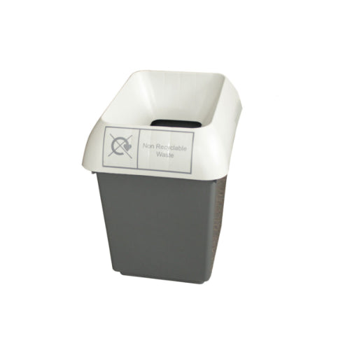 30L Recycling Bin Comp with light grey lid & non rec logo