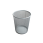 Steel Wastebasket, Circular, Silver - Premium  from Chabrias - Just £57! Shop now at Chabrias Ltd