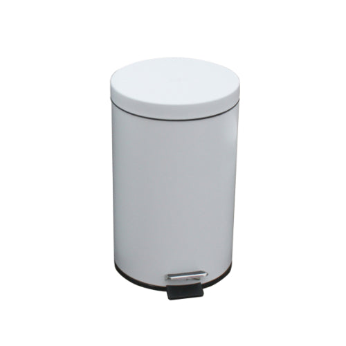 20l Pedal Operated Bin White with Galvanised Liner