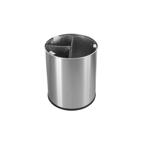 13L Waste Bin S/S with 3 x 3L Liners Black