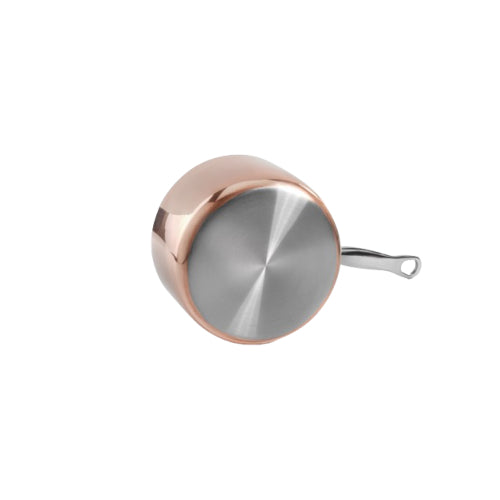 20cm copper induction casserole pan, with lid