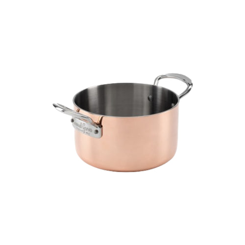 20cm copper clad casserole pan, with lid