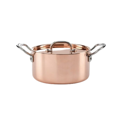 20cm copper clad casserole pan, with lid - Premium  from Chabrias - Just £545! Shop now at Chabrias Ltd