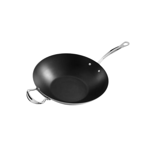 Classic Stainless Steel Triply Non-Stick Wok