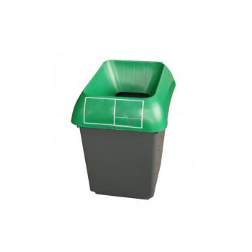 30 Litre Recycling Bin Complete with Green Lid & Other Recycling Label