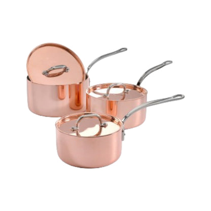 3 piece Copper Induction Saucepan Set - Premium  from Chabrias - Just £504! Shop now at Chabrias Ltd