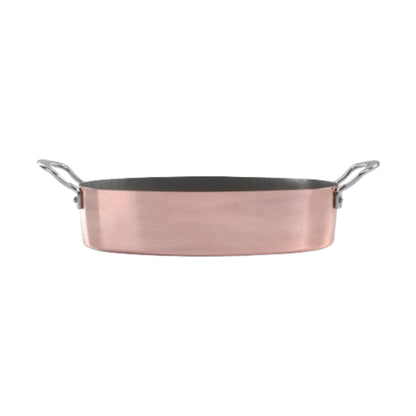 30cm Copper clad Oval Roaster, Side Handles - Premium  from Chabrias - Just £610! Shop now at Chabrias Ltd