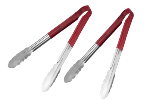 Chabrias Ltd 12" Utility Kitchen Tongs Cooking Tongs Stainless Steel Colour Coded Serving Tongs - Premium Kitchen from Chabrias Ltd - Just £5.75! Shop now at Chabrias Ltd