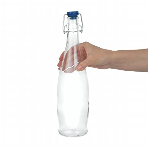 Chabrias Ltd 2 Glass Water Bottle With Swing Top Capacity: 1 Litre Borgonovo Made In Italy - Premium Home from Chabrias Ltd - Just £7.99! Shop now at Chabrias Ltd