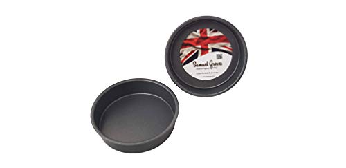 Samuel Groves 2 x Round Victoria Sandwich Sponge Cake Tin Straight Sided Deep Pan Fixed Base, Superior Double Coated Non Stick, UK Made - Premium Kitchen from Samuel Groves - Just £8.49! Shop now at Chabrias Ltd